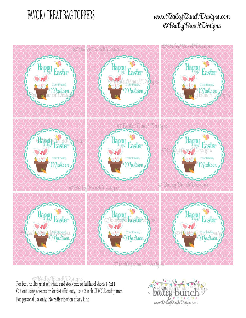 Easter Treat Labels, Easter Bunny Carrots, CARROT0520