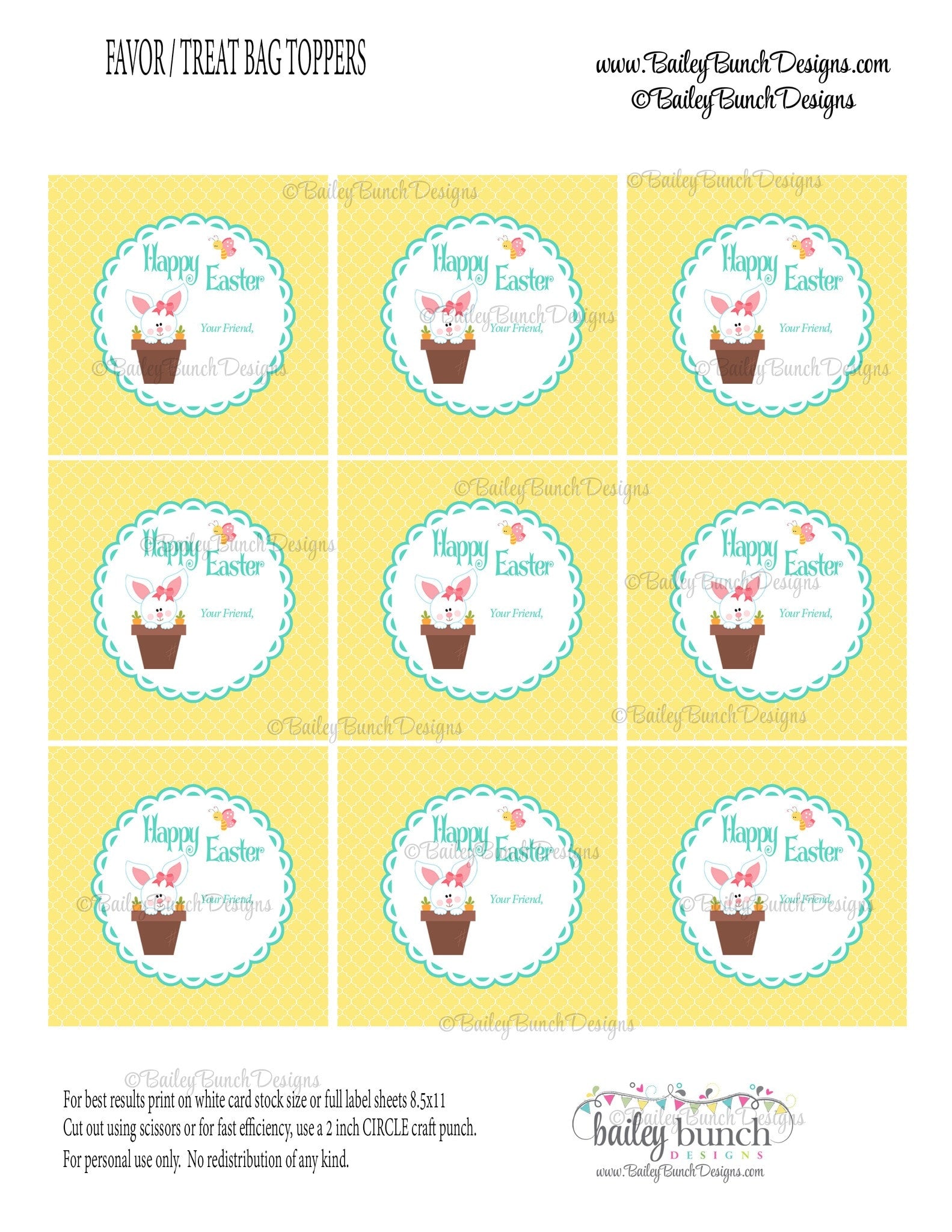 Non-personalized Designer Cupcake Toppers Instant Download 