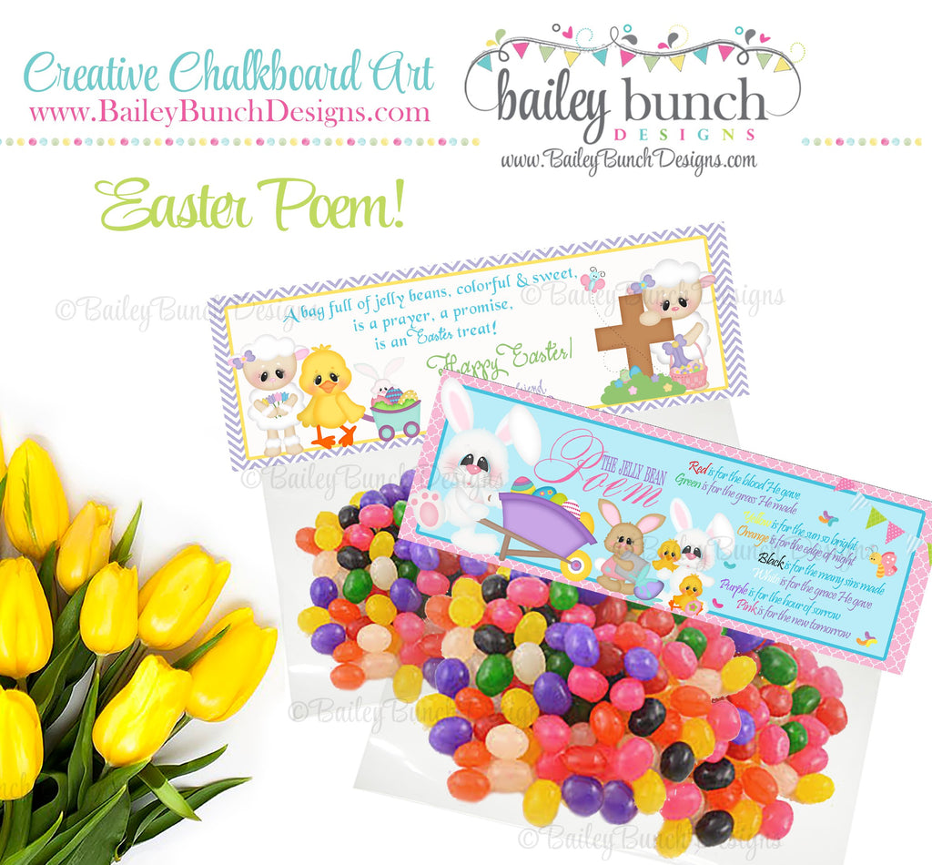 Easter Treat Toppers, Jelly Bean Poem, JELLYBEAN0520