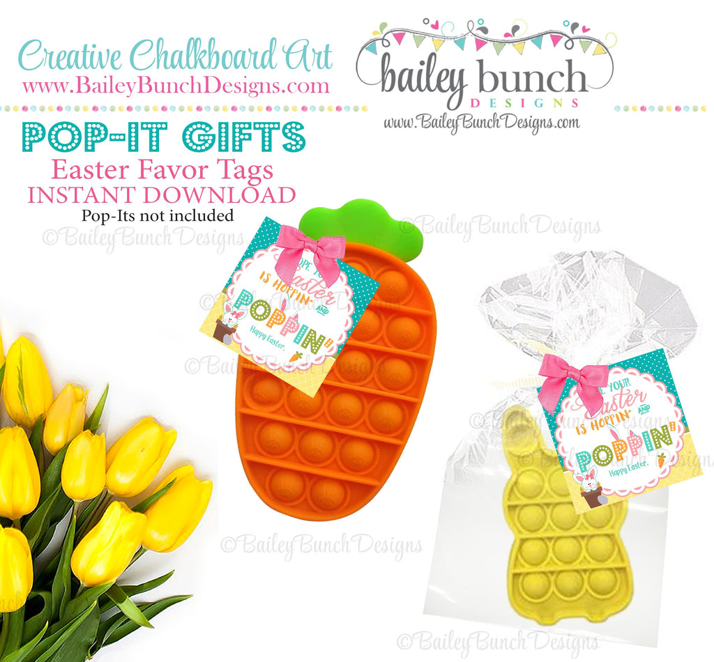 Easter Pop It Fidget Gift Tags Squares IDEASTERPOPITSQ0520