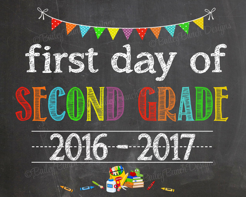 First Day of School Chalkboard, Last Day of School, ANY GRADE, any year SCHOOLCHALK0520