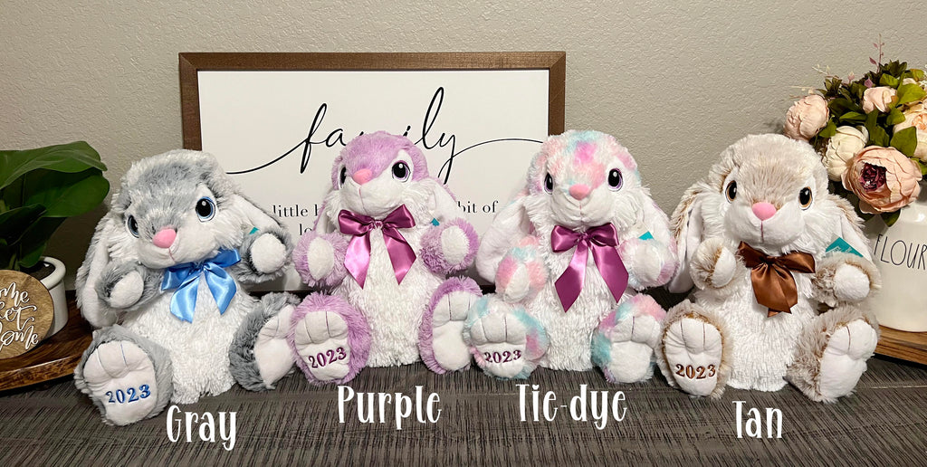 Floppy Ears Easter Bunny Stuffed Plush Bunnies & Puzzles Personalized 13inch BUNNY130520