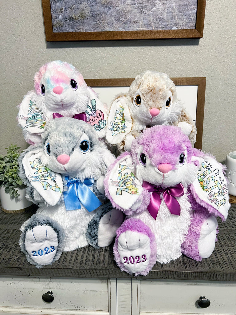 Floppy Ears Easter Bunny Stuffed Plush Bunnies & Puzzles Personalized 13inch BUNNY130520