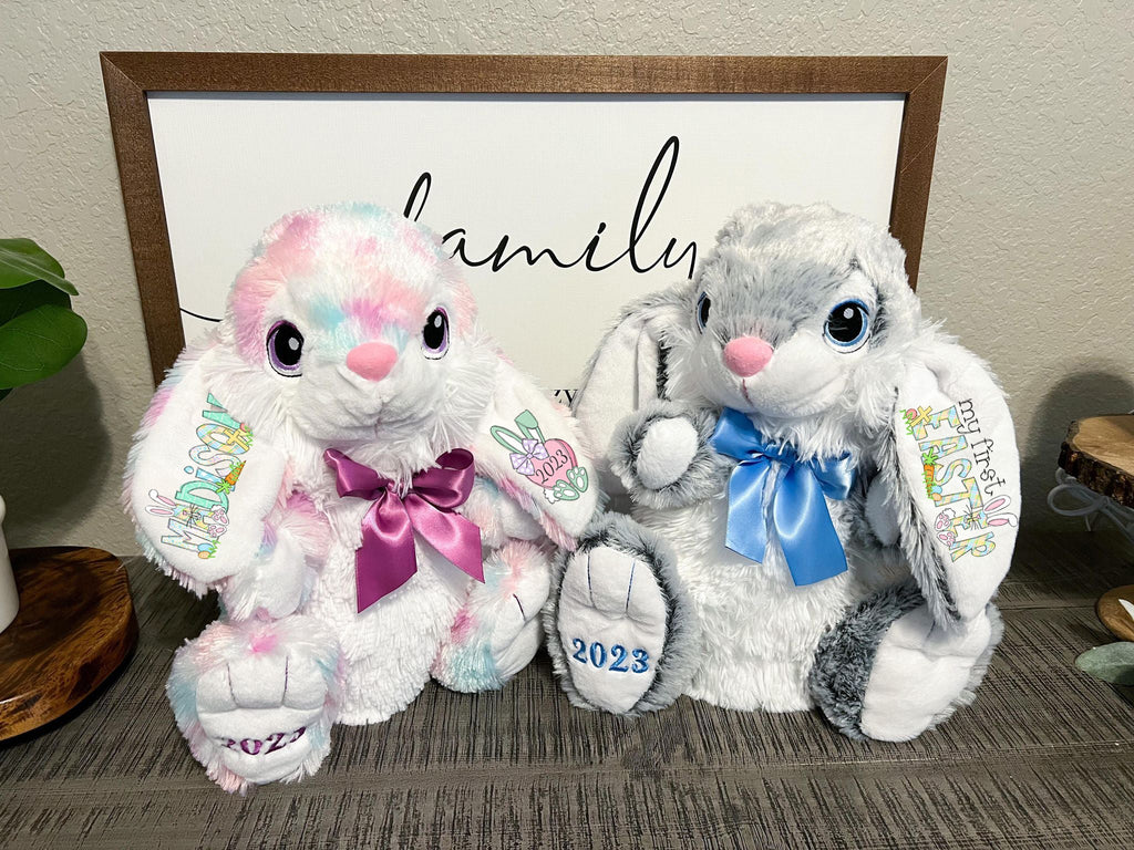Floppy Ears Easter Bunny Stuffed Plush Bunnies & Puzzles Personalized 13inch BUNNY130520