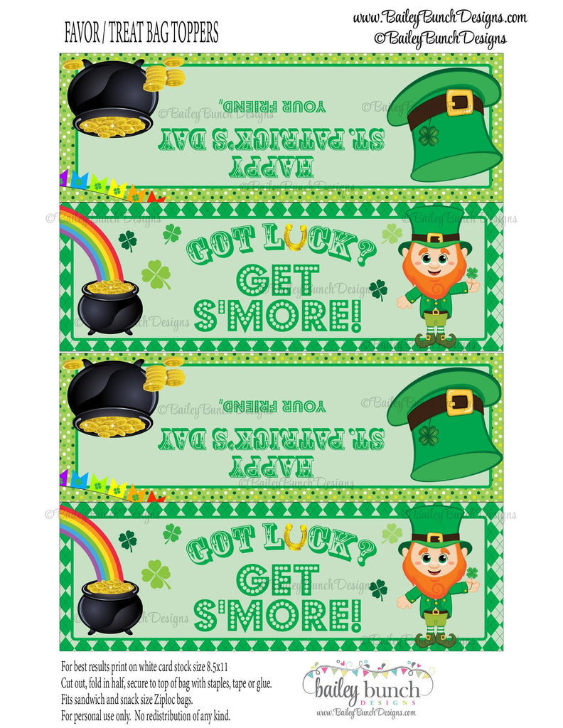 Got Luck? Get S'more St. Patrick's Day Treat Tags, IDSMOREPATRICK0520