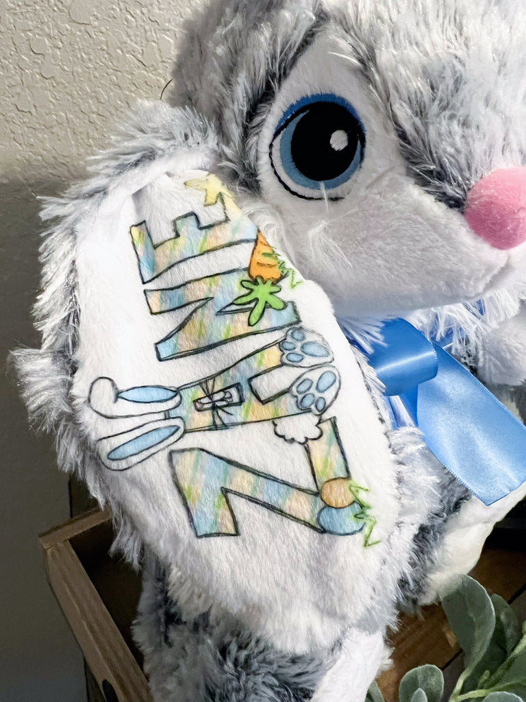 Floppy Ears Easter Bunny Stuffed Plush Bunnies & Puzzles Personalized 13inch BUNNY130520
