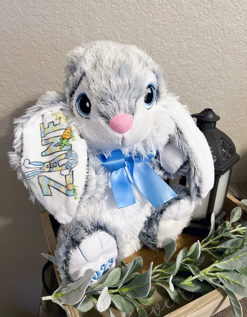 Floppy Ears Easter Bunny Stuffed Plush Bunnies & Puzzles Personalized 13inch BUNNY130520