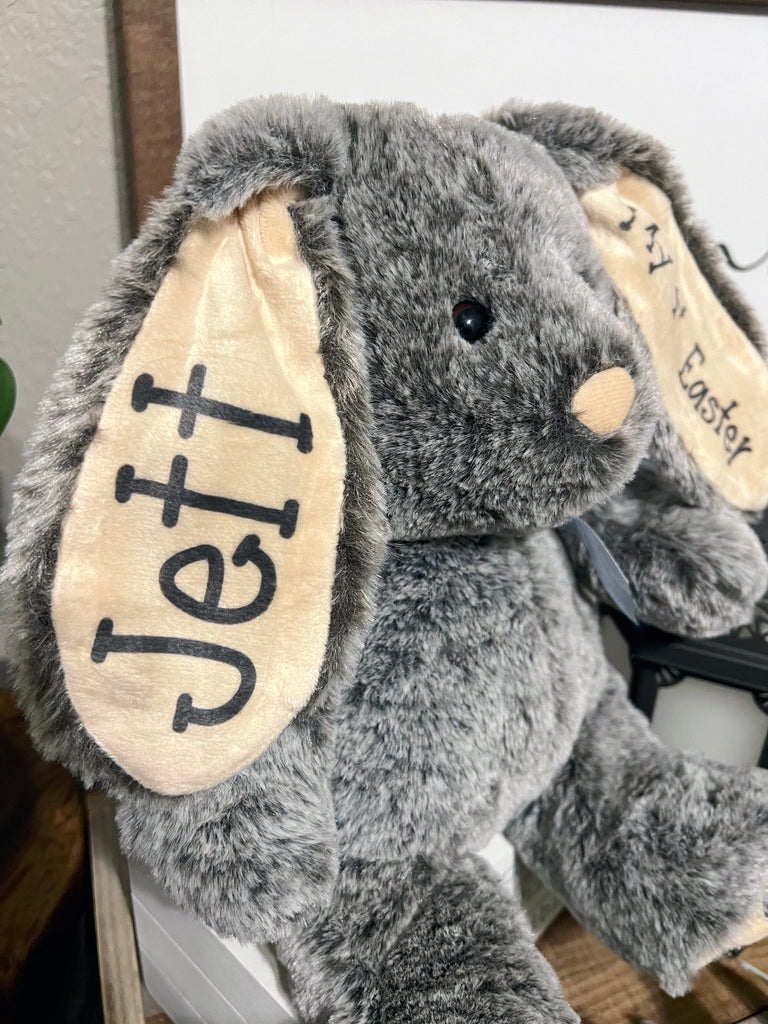 Easter Bunny Stuffed Plush Bunnies Gray & Puzzles Personalized 10inch BUNNY2100520