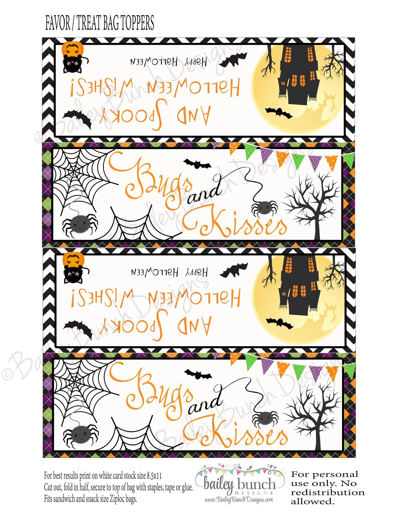 Halloween Bugs and Kisses Favor Treat Bags - 2 DESIGNS!! INSTANT DOWNL – Bailey Bunch Designs halloween-bugs-and-kisses-favor-treat-bags-2-designs-instant-downl-bailey-bunch-designs