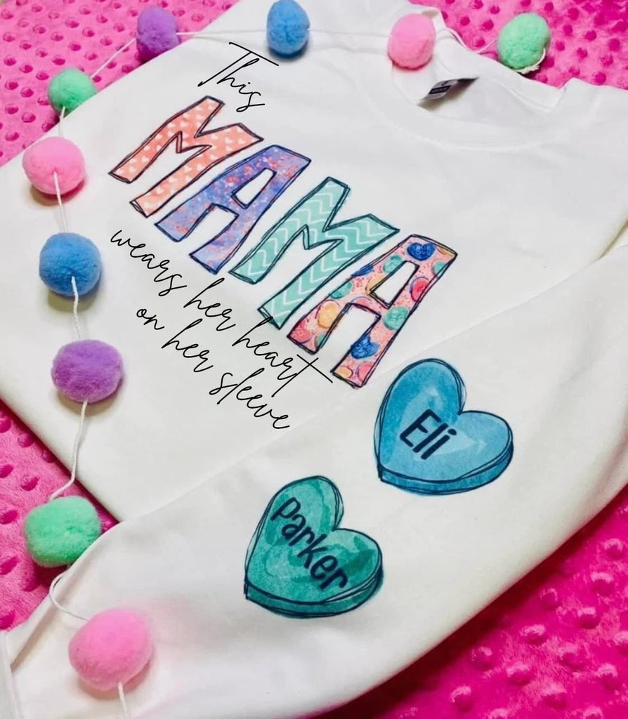 Valentines Heart on Your Sleeve Sweatshirt