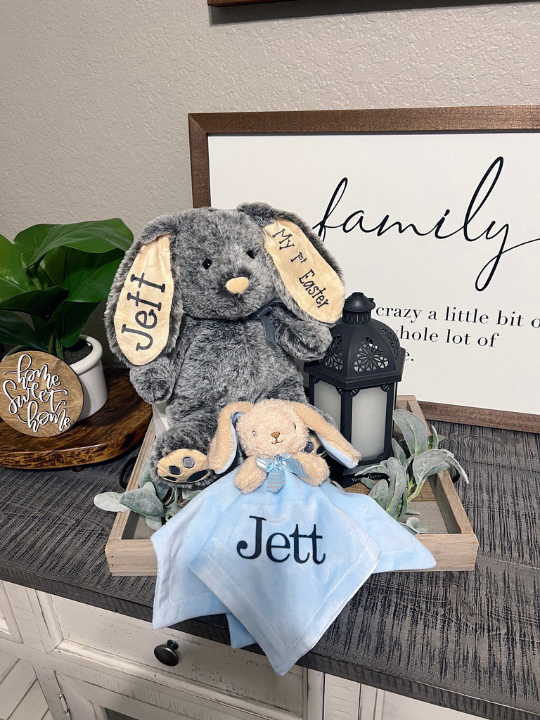 Easter Bunny Soft Personalized Lovey Blankets LOVEY0520