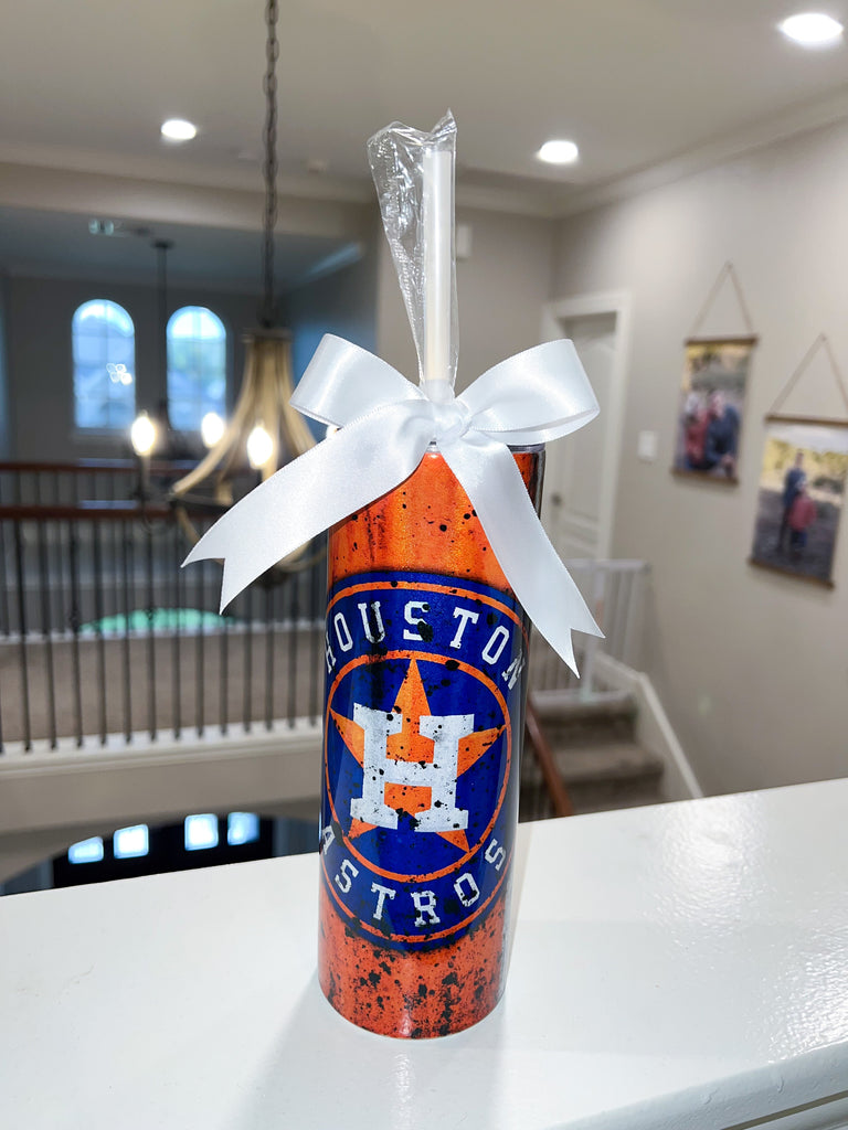 Baseball Astros Shimmer Glitter Tumbler TUMBA0520