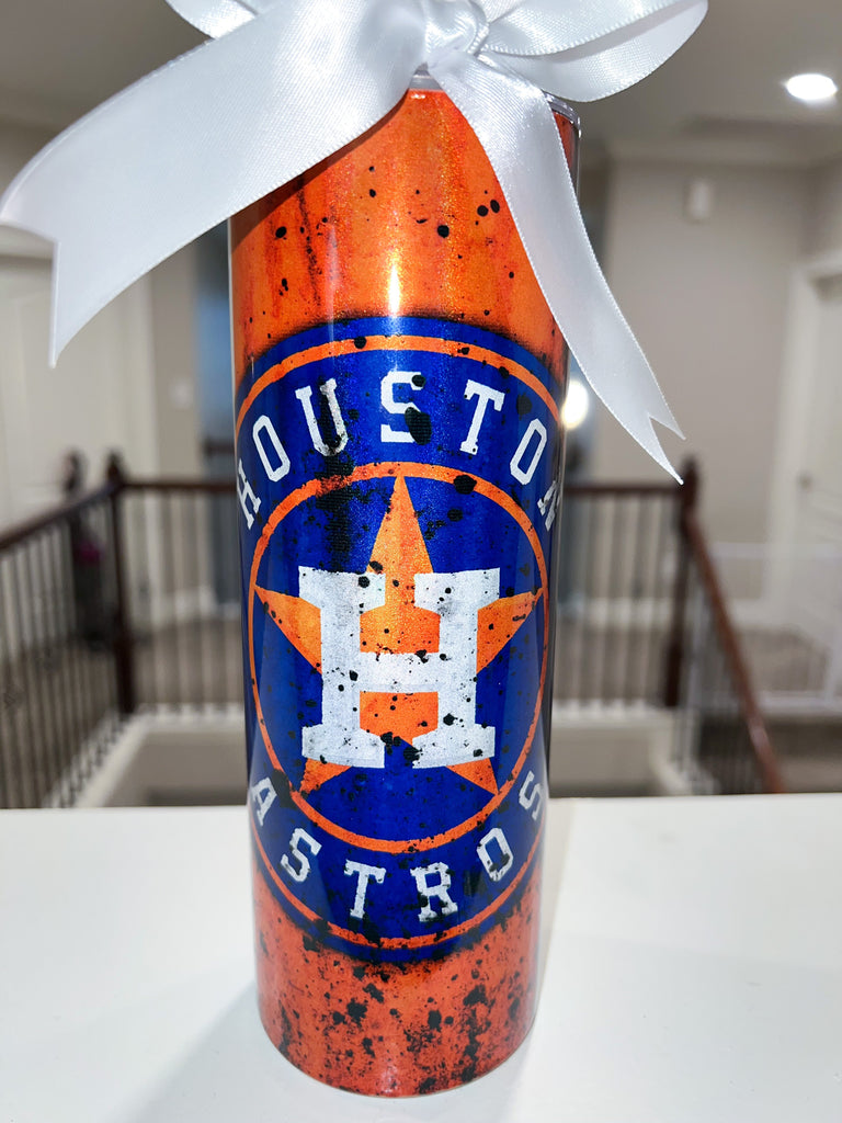 Baseball Astros Shimmer Glitter Tumbler TUMBA0520