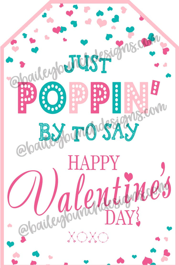Valentine Pop It Fidget Gift Tags Pink Hearts Valentine Tags IDVDAYPOPITPINKHEART0520
