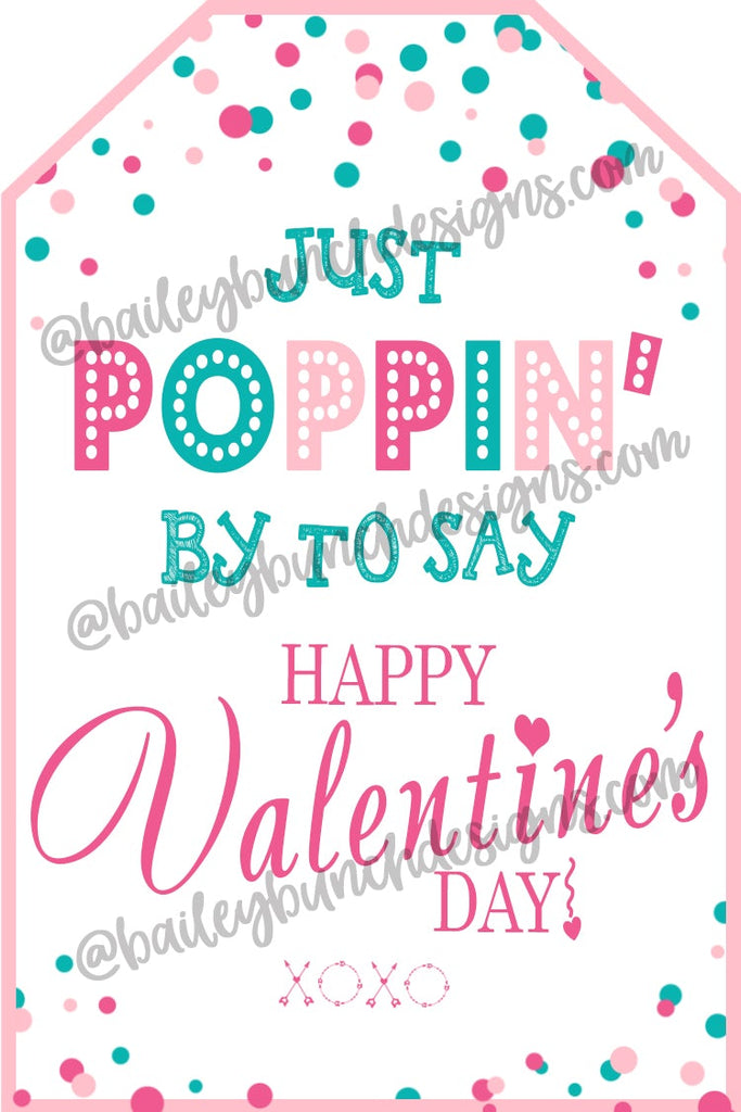 Valentine Pop It Fidget Gift Tags PINK Valentine Tags IDVDAYPOPITPINKTAG0520