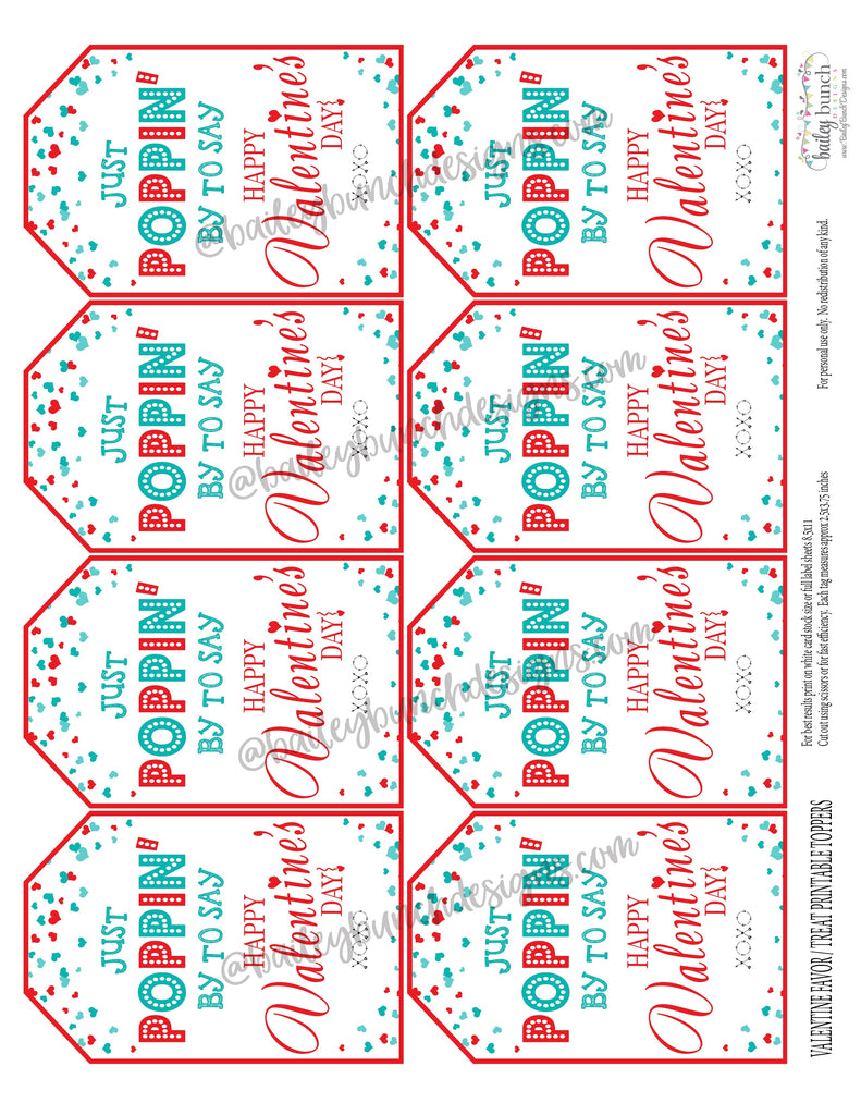 Valentine Pop It Fidget Gift Tags Red Hearts Valentine Tags IDVDAYPOPITREDHEART0520