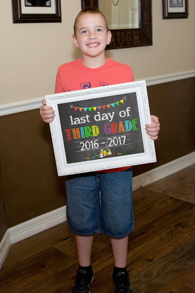 First Day of School Chalkboard, Last Day of School, ANY GRADE, any year SCHOOLCHALK0520