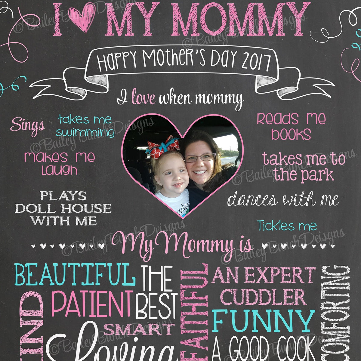 Mother's Day Chalkboard, MOMCHALK0520 – Bailey Bunch Designs