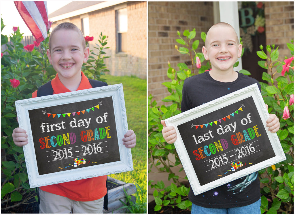First Day of School Chalkboard, Last Day of School, ANY GRADE, any year SCHOOLCHALK0520