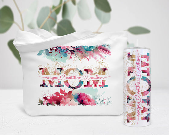 Mother's Day Floral Tote & Tumbler Gift Box MTTGB0520