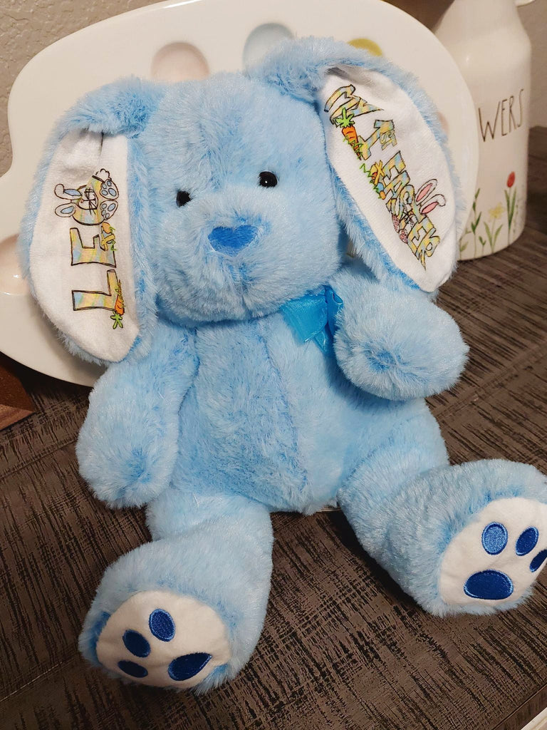 Easter Bunny Stuffed Plush Personalized Bunnies & Puzzles 10inch BUNNY100520