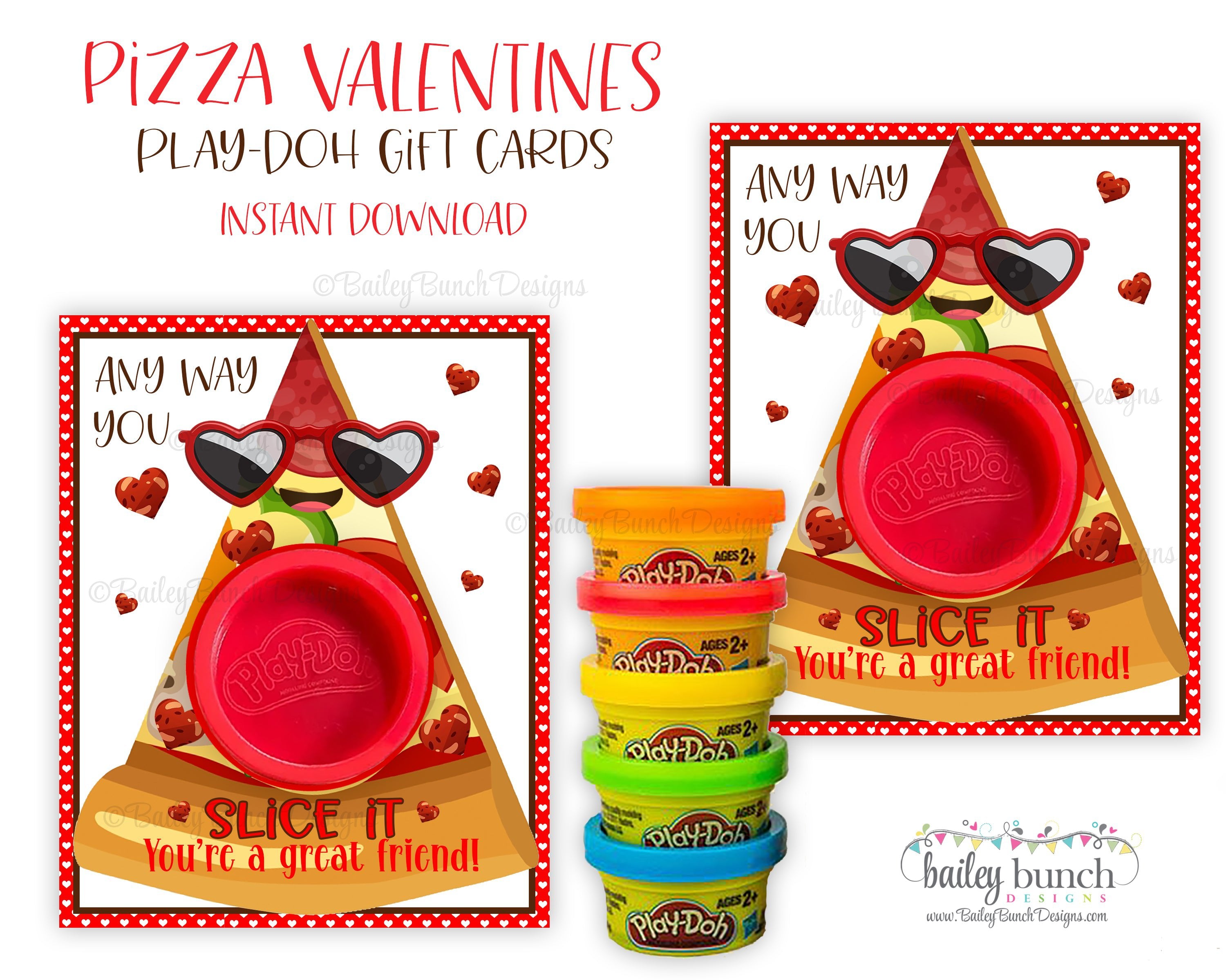 Pizza Playdoh Valentine Printables IDPIZZAPLAYDOH0520 – Bailey Bunch Designs