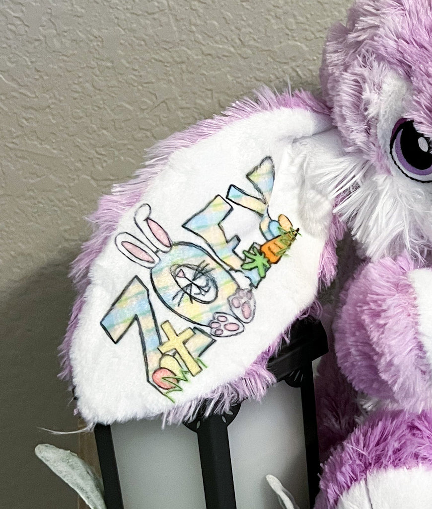Floppy Ears Easter Bunny Stuffed Plush Bunnies & Puzzles Personalized 13inch BUNNY130520