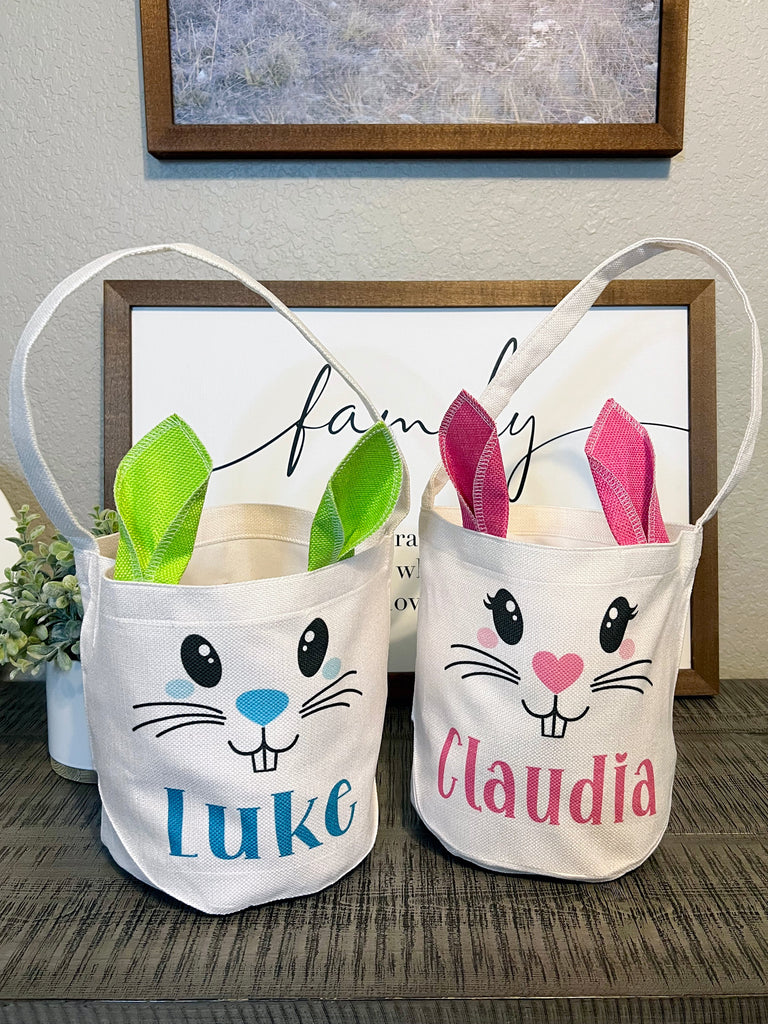 Easter Bunny Face Basket Personalized BASKETFACE0520
