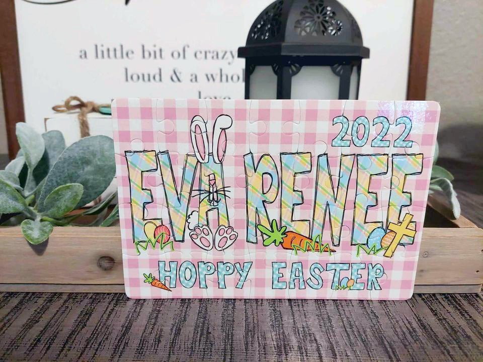 Floppy Ears Easter Bunny Stuffed Plush Bunnies & Puzzles Personalized 13inch BUNNY130520