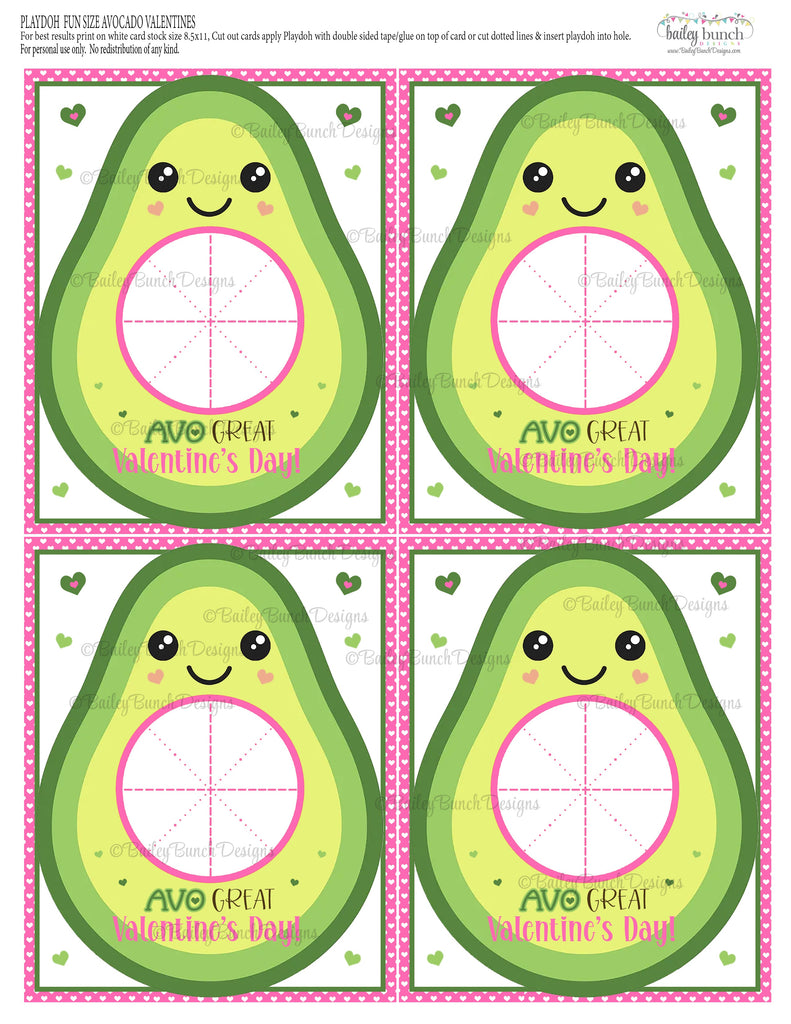Avocado Playdoh Valentine Printables IDAVOPLAYDOH0520