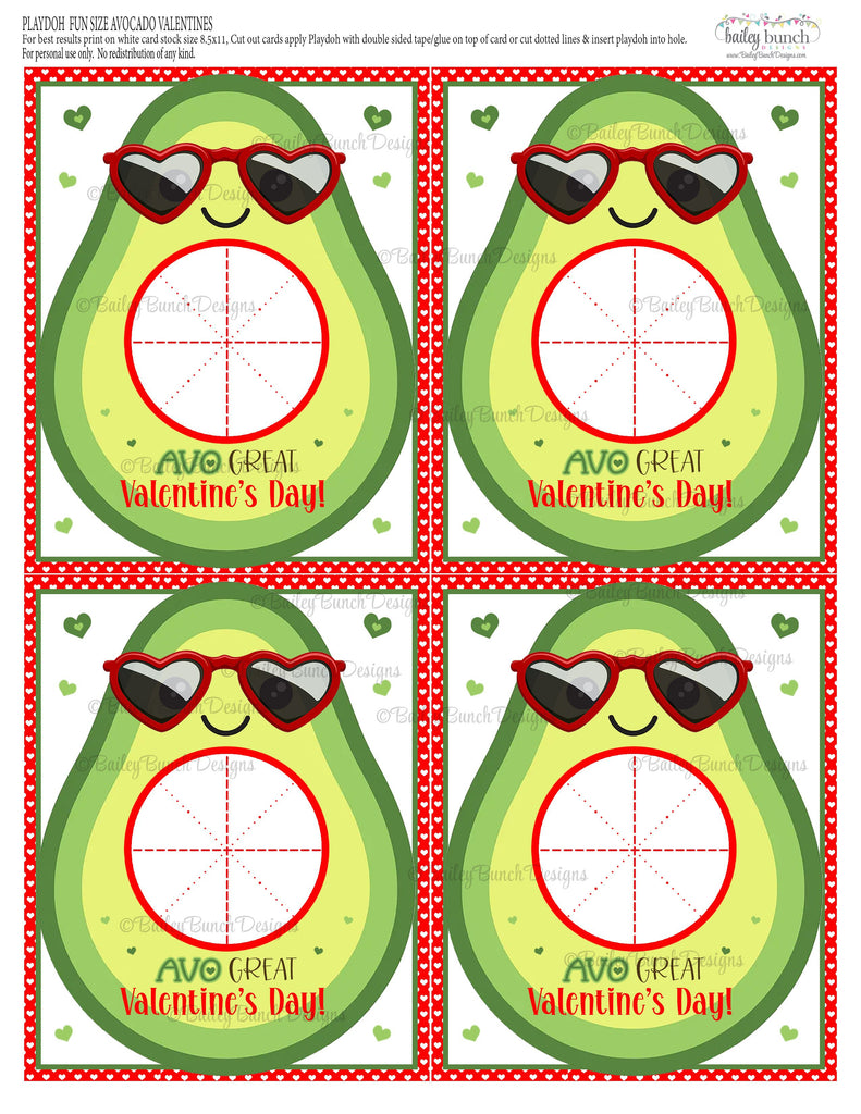 Avocado Playdoh Valentine Printables IDAVOPLAYDOH0520