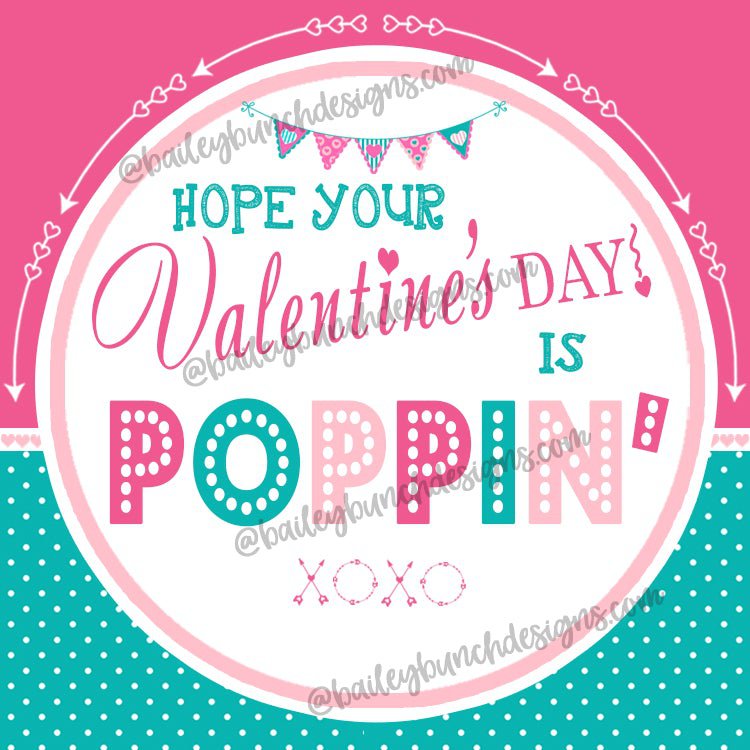 Valentine Pop It Fidget Gift Tags Pink Valentine POPPIN VALENTINE IDVDAYPOPPINVDAYPINK0520