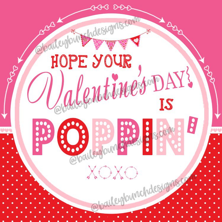 Valentine Pop It Fidget Gift Tags Pink & Red Valentine POPPIN VALENTINE IDVDAYPOPPINVDAYPINKRED0520