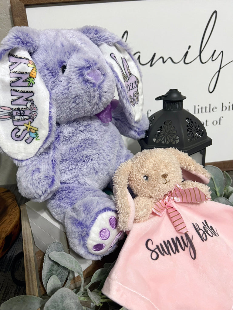 Easter Bunny Soft Personalized Lovey Blankets LOVEY0520