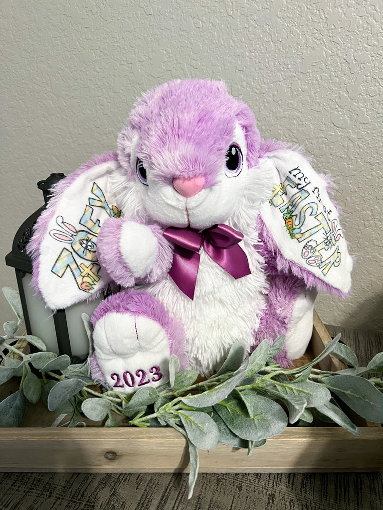 Floppy Ears Easter Bunny Stuffed Plush Bunnies & Puzzles Personalized 13inch BUNNY130520