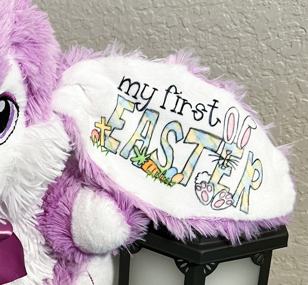 Floppy Ears Easter Bunny Stuffed Plush Bunnies & Puzzles Personalized 13inch BUNNY130520