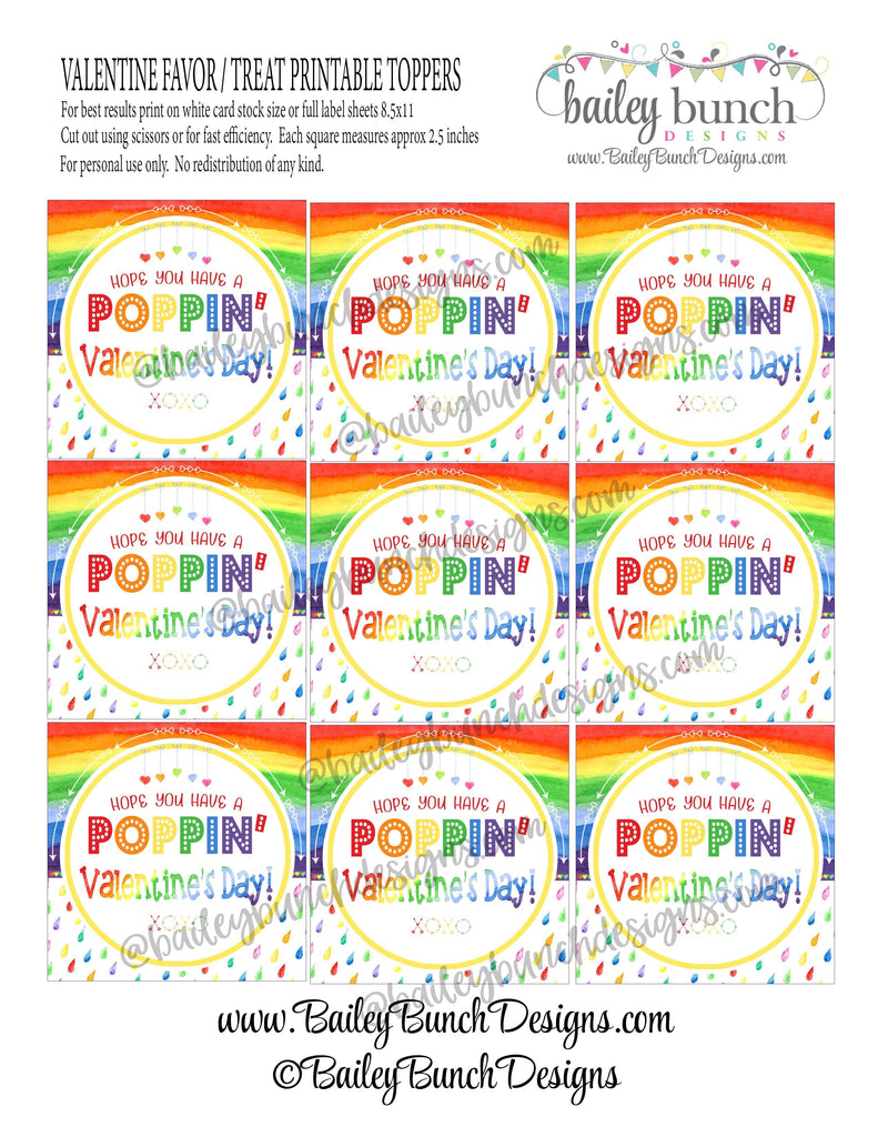Valentine RAINBOW Pop It Fidget Gift Tags Rainbow Valentine Squares IDVDAYPOPITRAINBOW0520
