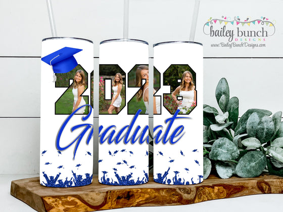 BH Eagles Senior Graduate Photo Shimmer Glitter Tumbler TUMSENPHOTO0520