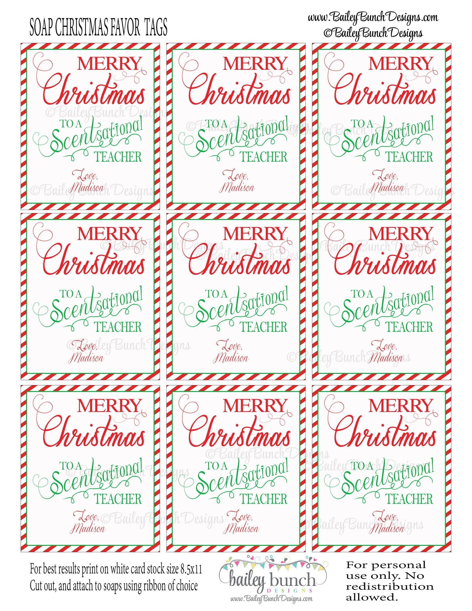 soap gift labels, teacher christmas gift soap0520