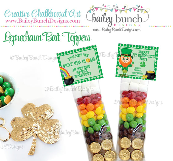 Pot of Gold at the end of the Rainbow St. Patrick's Day Treat Tags, RAINBOW0520