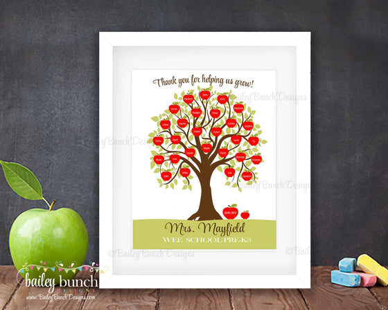 Teacher Gift, Class Tree, Classroom Teacher Tree, CLASS0520