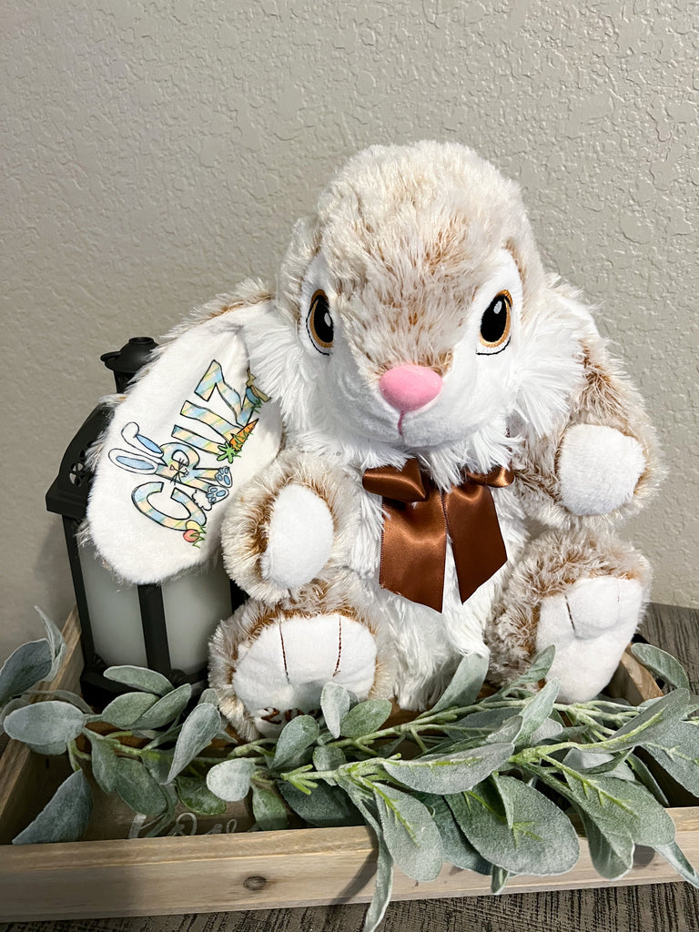 Floppy Ears Easter Bunny Stuffed Plush Bunnies & Puzzles Personalized 13inch BUNNY130520