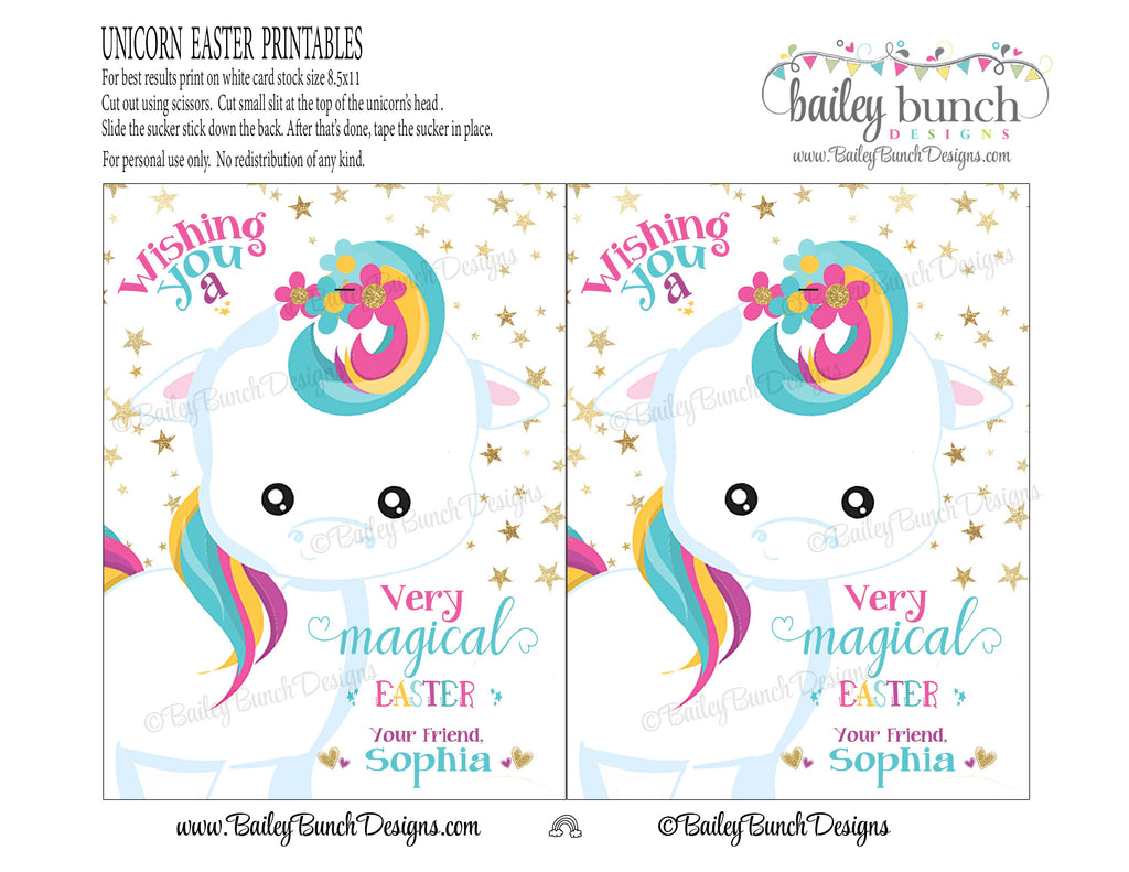 Magical Unicorn Easter Favors, EASTERUNICORN0520