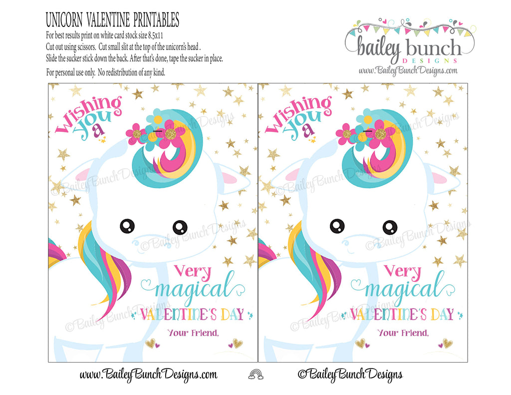Magical Unicorn Valentines, IDVDAYUNICORN0520