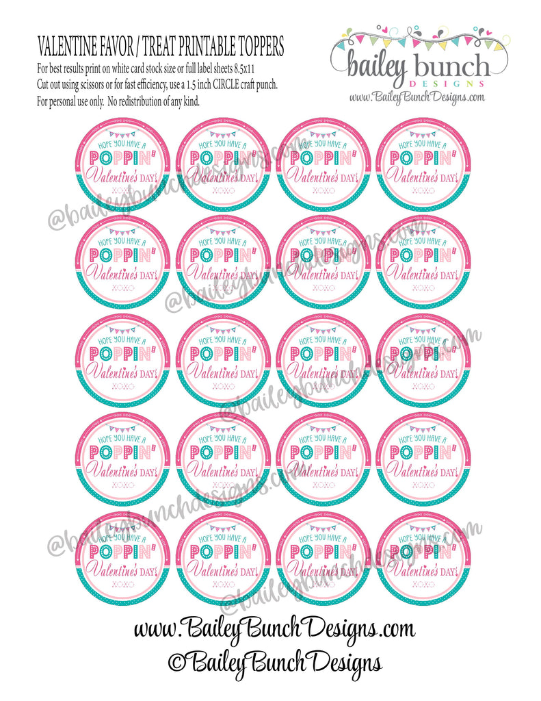 Valentine Pop It Fidget Gift Tags Pink Circles IDVDAYPOPITPINK0520
