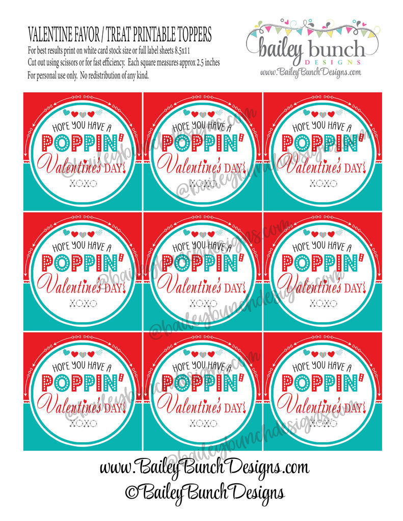 Valentine Pop It Fidget Gift Tags Red Squares IDVDAYPOPITREDSQ0520