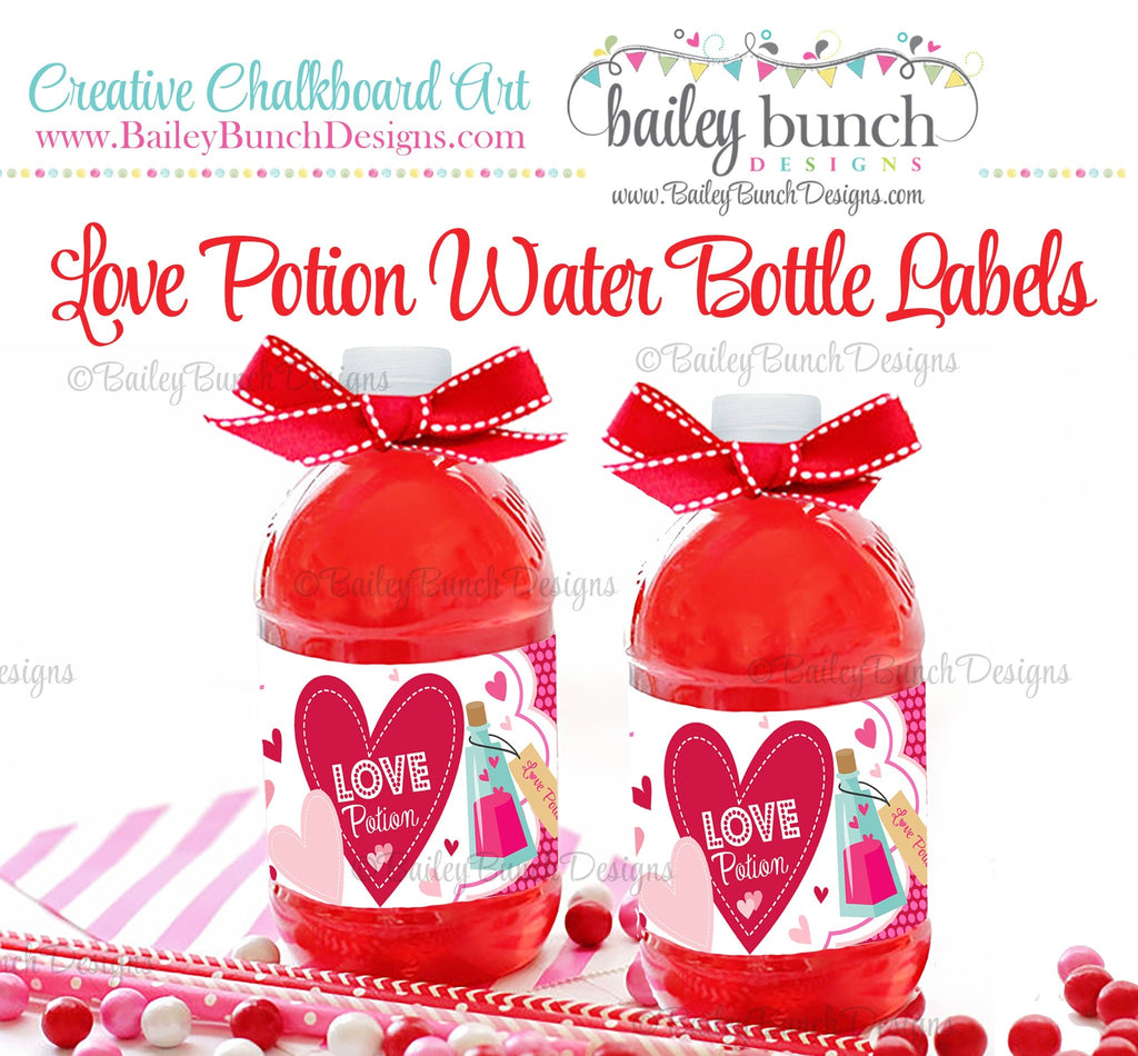 Love Potion Valentine Water Bottle Labels, Valentines IDVDAYPOTION0520