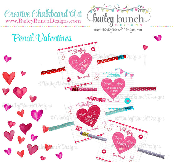 Pencil Valentines, You are All Write Valentines IDVDAYPENCIL0520