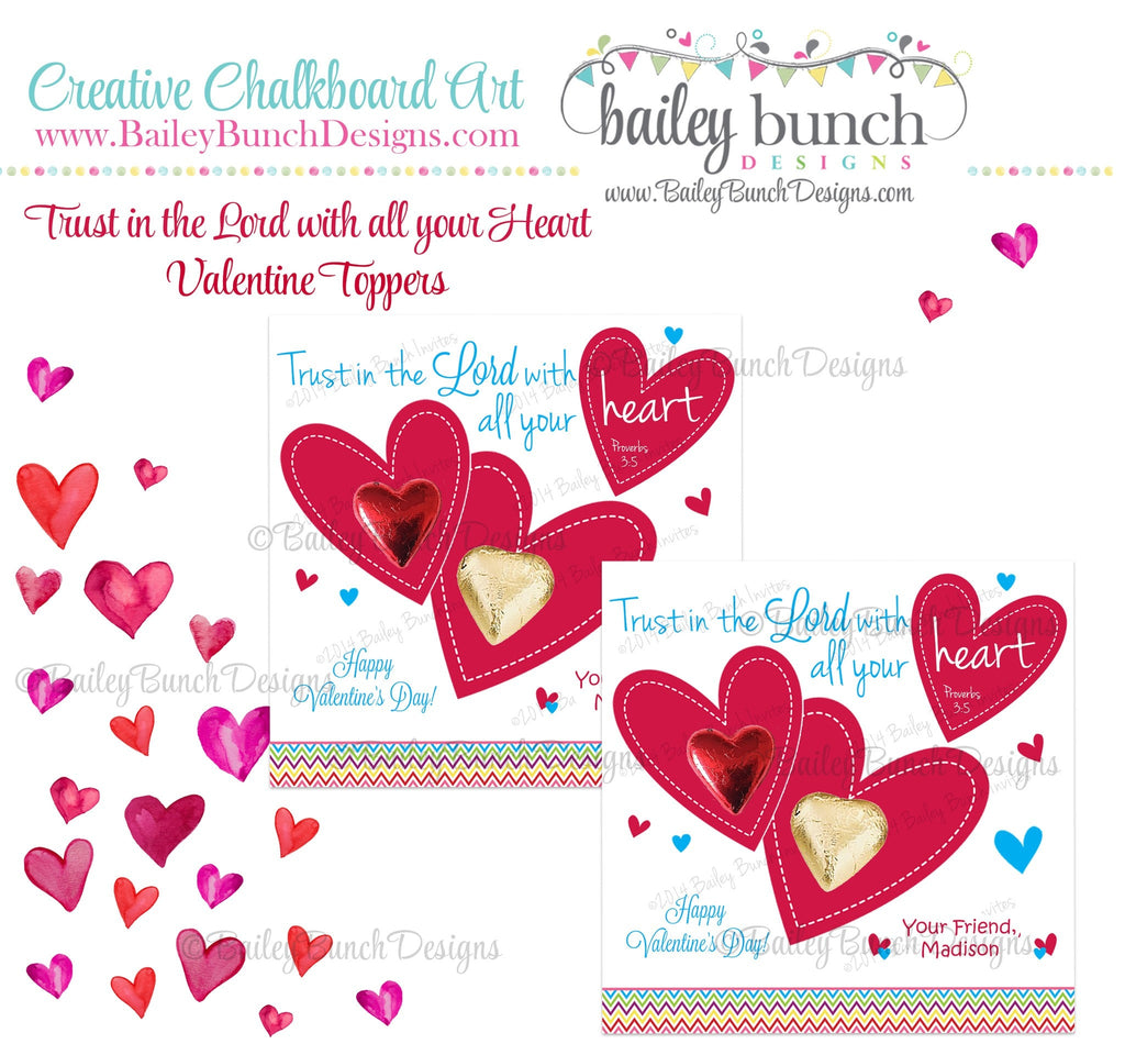 Trust in the Lord Bag Toppers, Valentines VDAYLORD0520