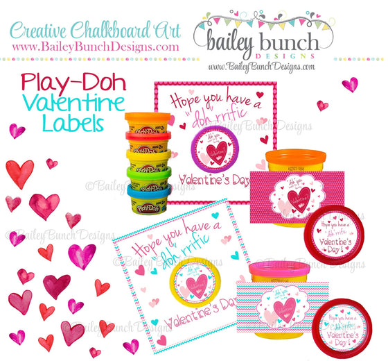Playdoh Valentines, Playdoh "Doh"rrific, "Doh" You want to be my Valentine Favors IDVDAYADOH0520